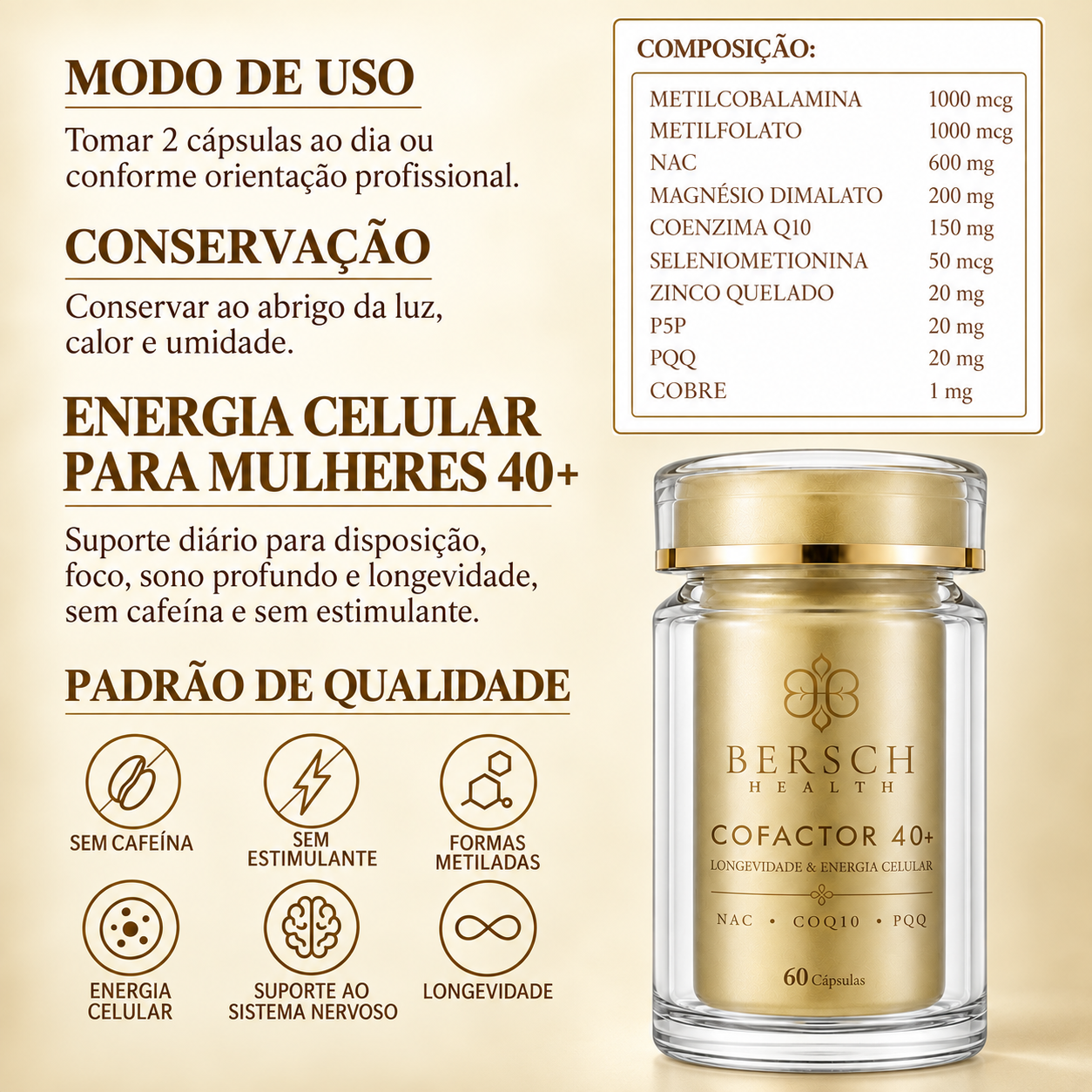 Composição e modo de uso do Cofactor 40+