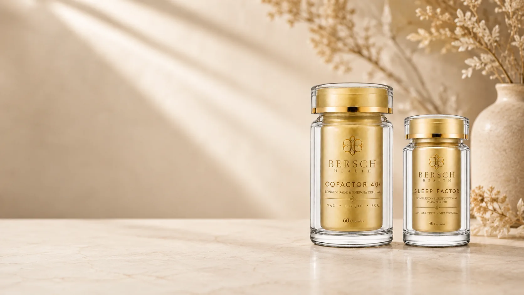 Kit Cofactor 40+ e Sleep Factor da Bersch Health