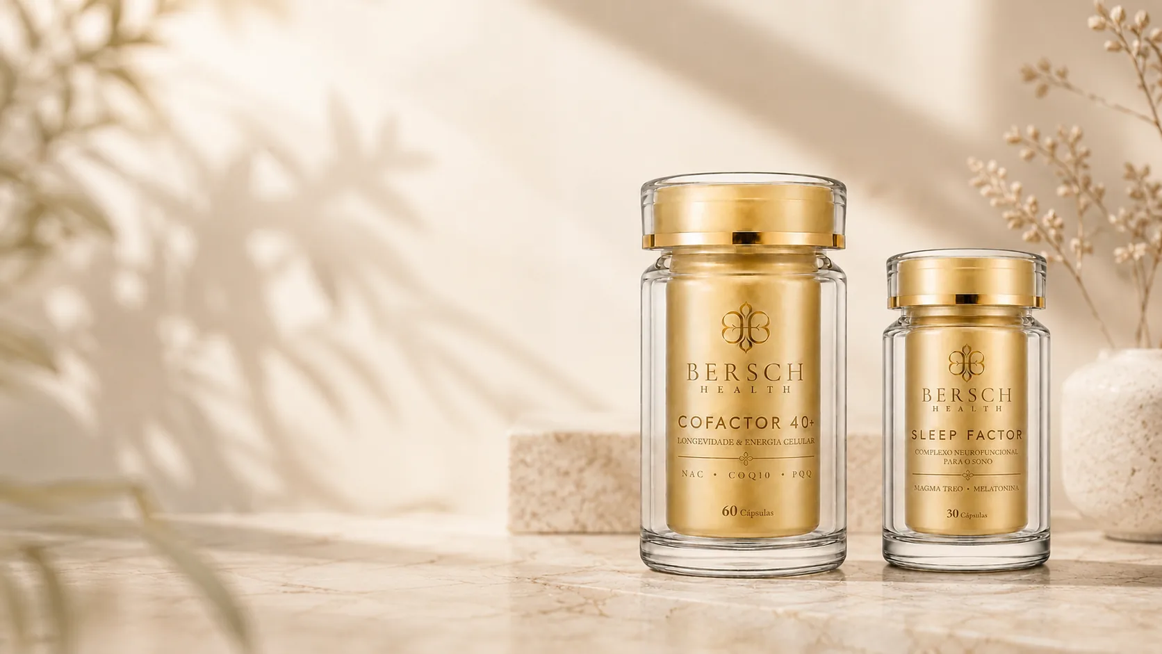Kit Cofactor 40+ e Sleep Factor da Bersch Health